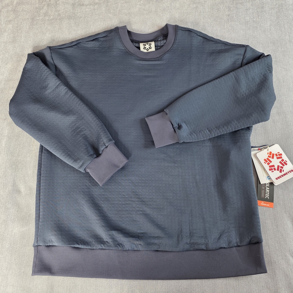 Obermeyer Explorer‎ Tech Crew Sweater Mens M Polartec Power Air Blue Nights NWT